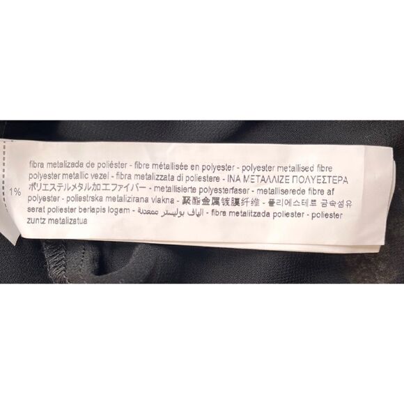 Zara Ruffled Printed Metallic Long Sleeve Mini Dress, Size Small - Picture 14 of 15